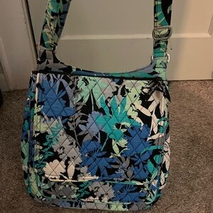 Vera Bradley Blue and Green Floral Shoulder Bag